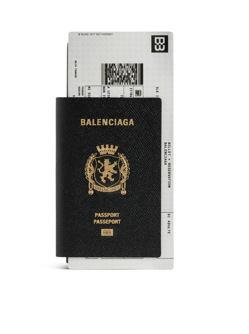 1-CARD LONG PASSPORT WALLET IN BLACK - Balenciaga - Man