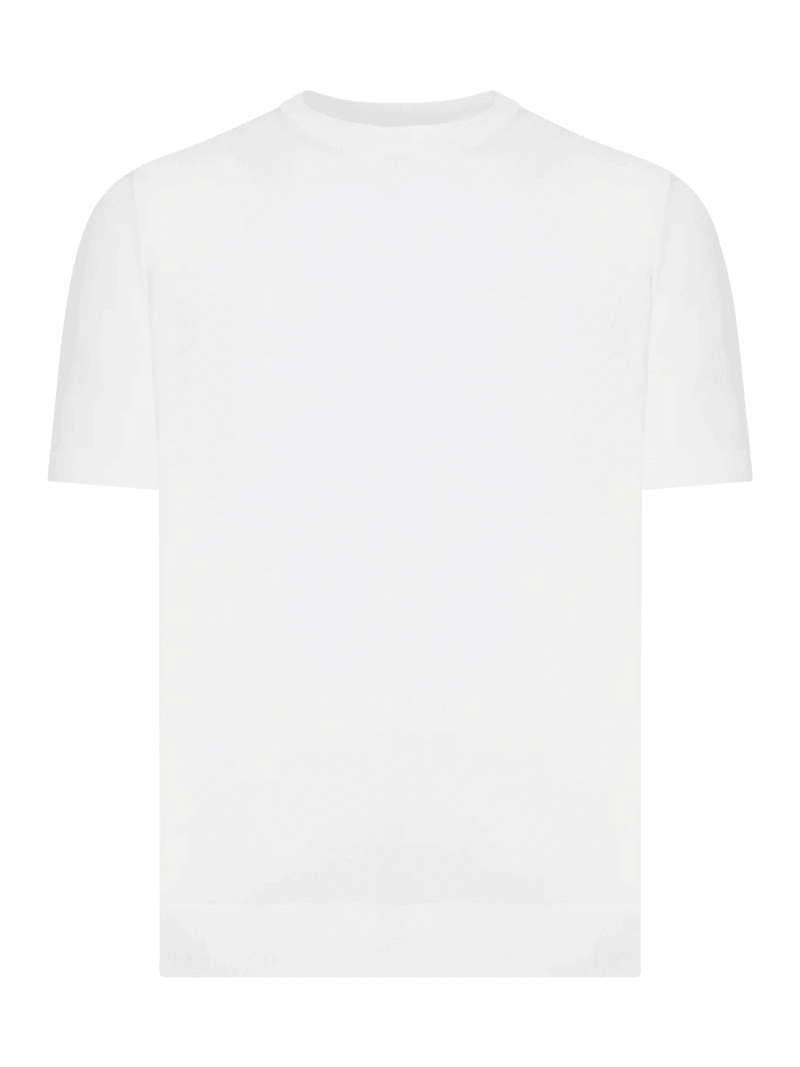 CREW NECK COTTON KNITTED T-SHIRT - Nome G - Man