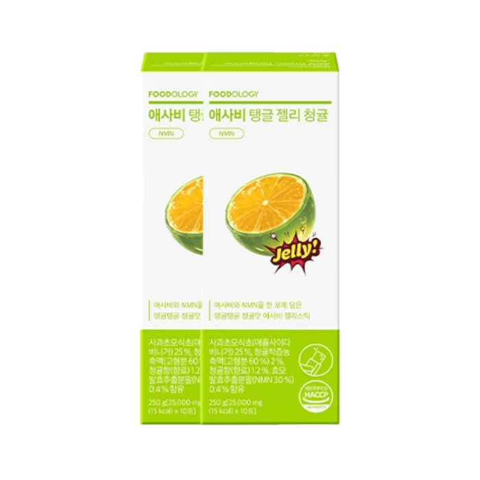 [Deal] FOODOLOGY - Apple Cider Vinegar Jiggly Jelly - 25000mg x 10 sticks - Grean Tangerine Duo Set