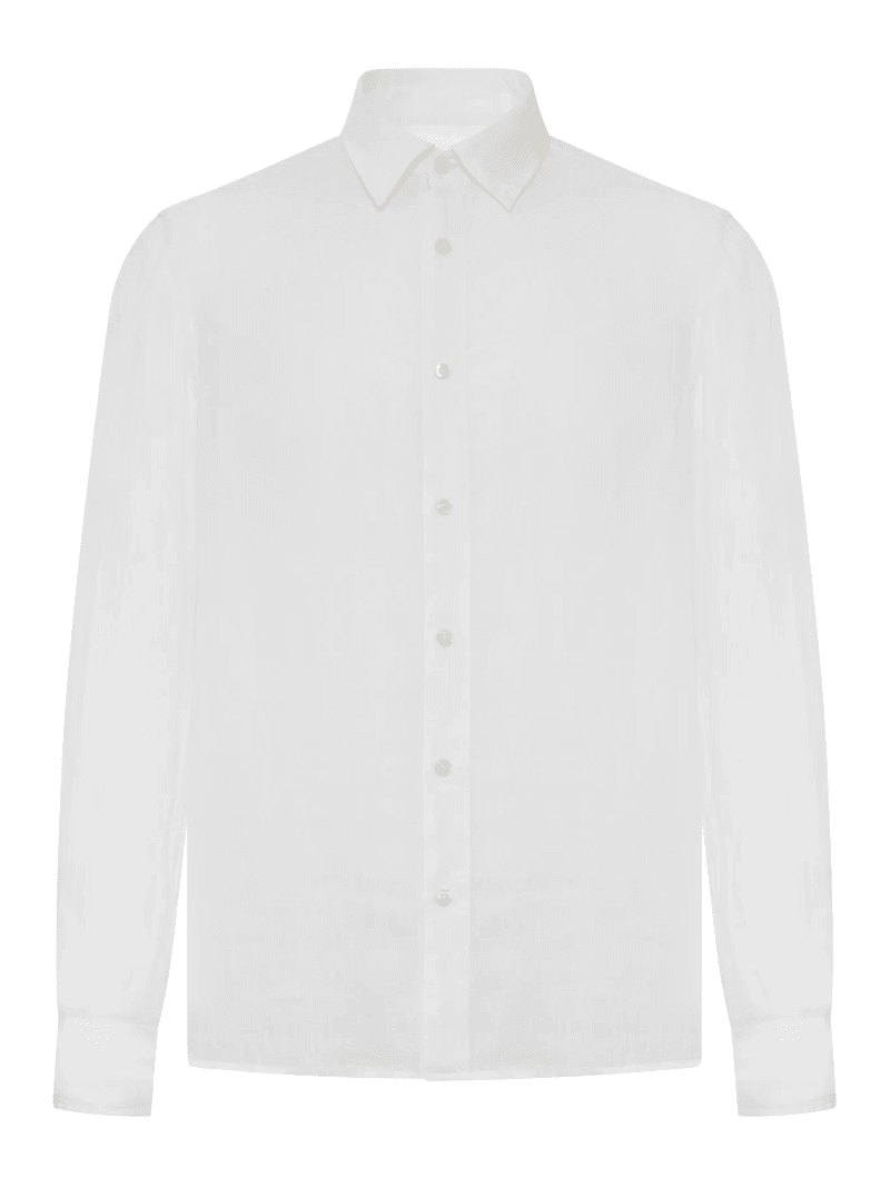 REGULAR FIT LINEN SHIRT - 120% Lino - Man