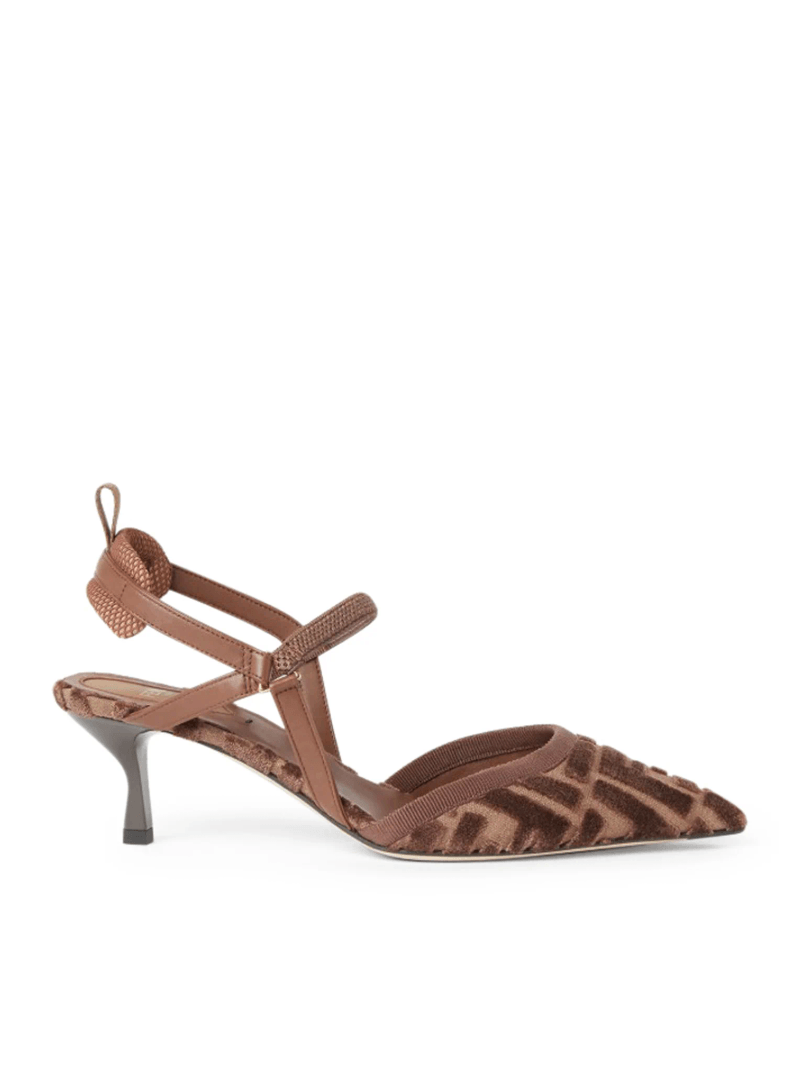 SLINGBACK COLIBRI` LITE IN VELVET FF - Fendi - Woman