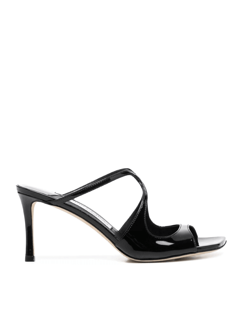 ANISE 75MM SHINY LEATHER SANDALS - Jimmy Choo - Woman