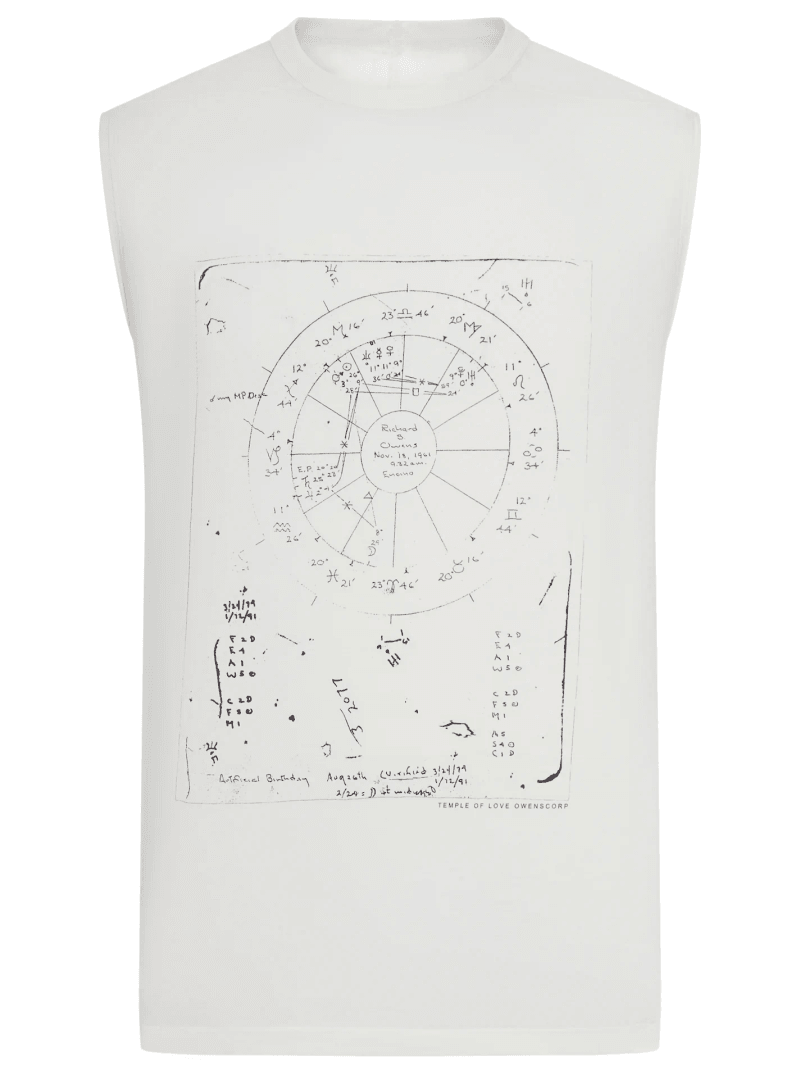 COTTON SLEEVELESS TOP WITH PRINT - Rick Owens - Man