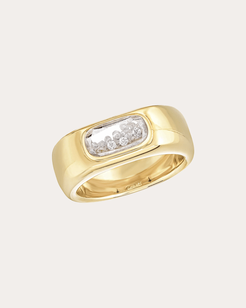 Moritz Glik Women's Diamond & 18k Gold Dalila Shaker Cigar Ring in Yellow Gold