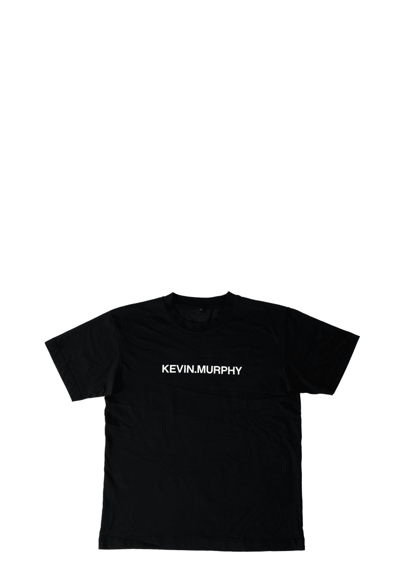 KEVIN. MURPHY Signature Short Sleeve Jersey Cotton T-Shirt for Men, Black, XXL