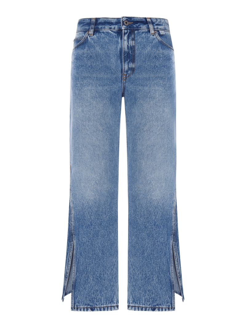 DENIM TROUSERS WITH FLARED LEG AND SIDE SLITS - Loewe X Paula`s Ibiza - Woman