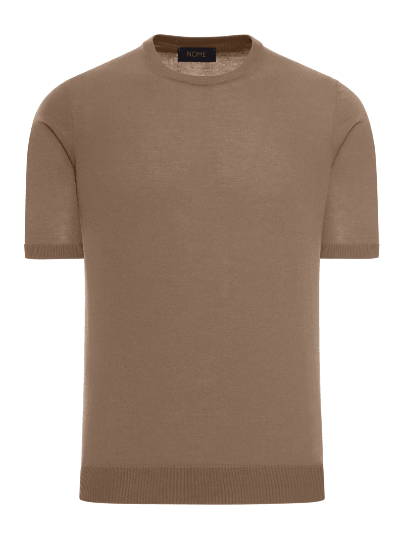 CREW NECK COTTON KNITTED T-SHIRT - Nome G - Man