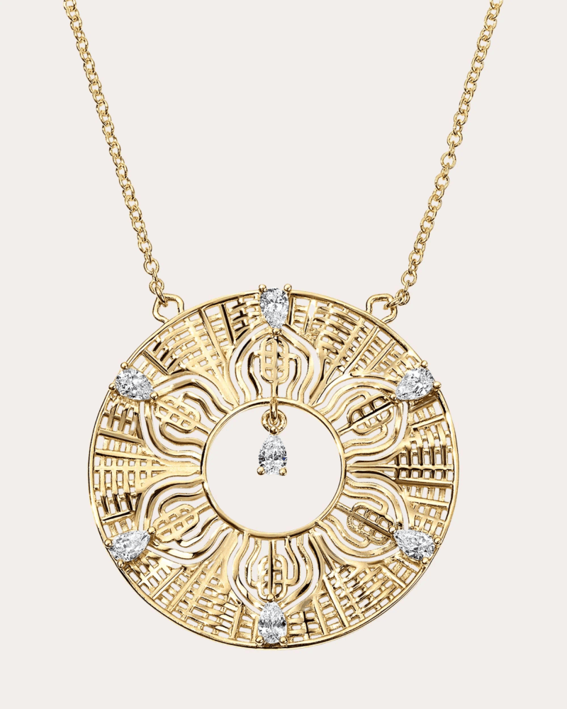 Ruveil Women's Diamond & 14k Gold 963Hz Pendant Necklace in Yellow Gold