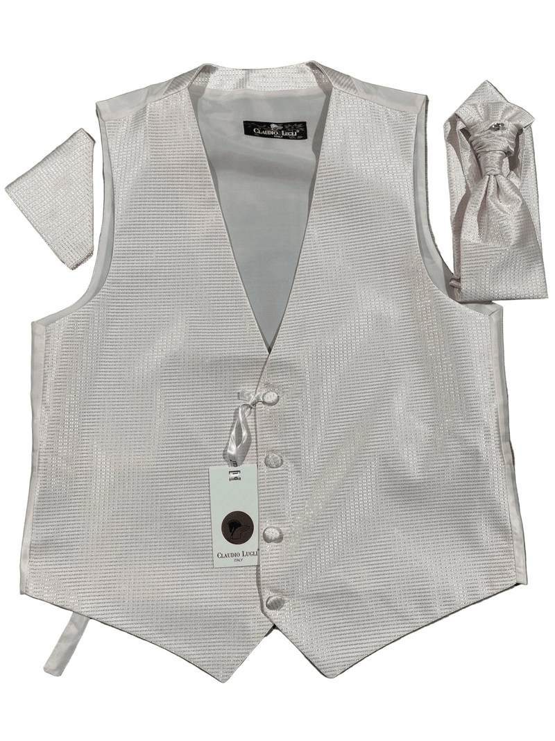 SPARKLING WAISTCOAT, CRAVAT AND HANDKERCHIEF SET