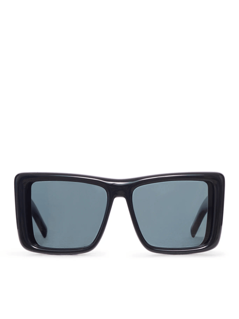 TRANSPARENT SQUARE SUNGLASSES WITH OVERSIZED INJECTION FRAME AND NYLON LENSES - Saint Laurent - Man