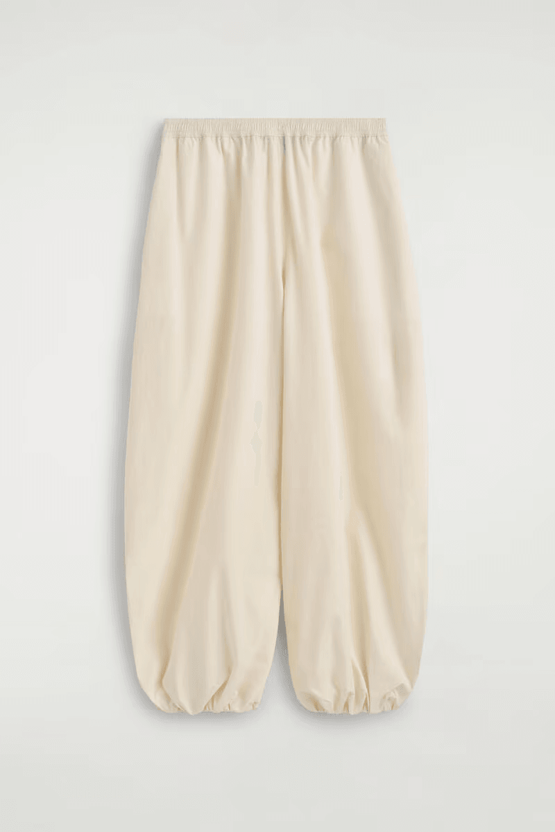 Fluid Cotton Balloon Pants
