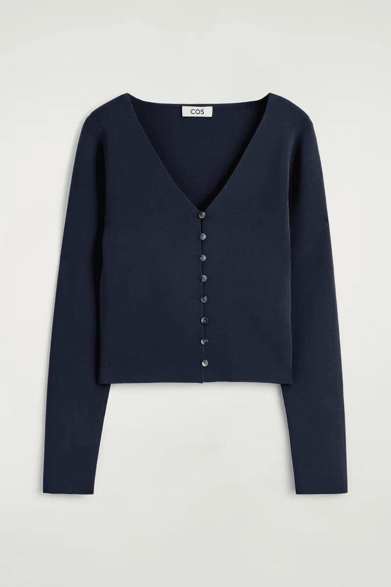 Minimal Knitted V-Neck Cardigan