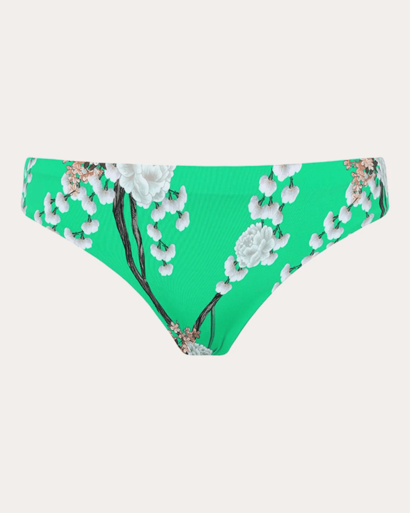Aguaclara Women's Jade Classic Bikini Bottoms in Green Elastane/Polyamide