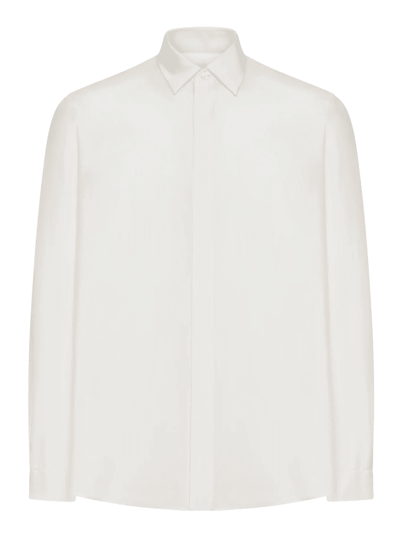 SILK SHIRT WITH HIDDEN BUTTONING - Lardini - Man