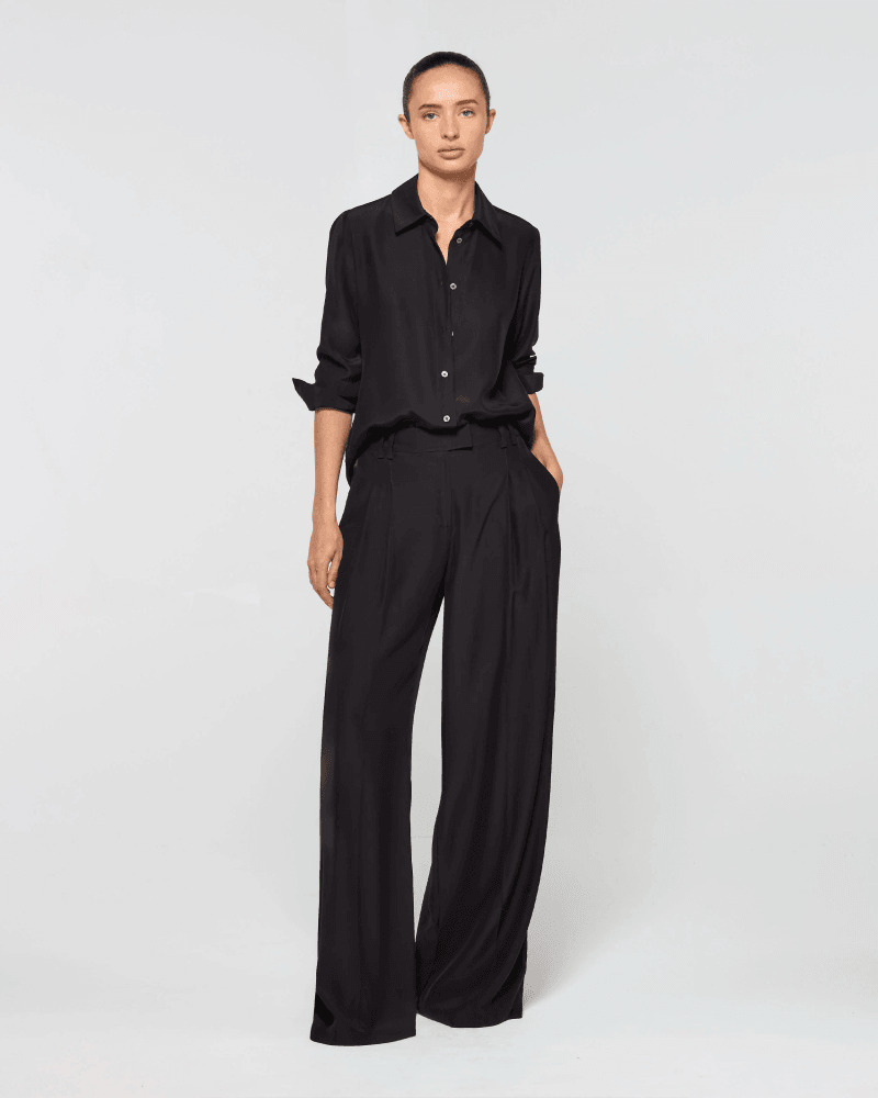 Silk Serena Trouser - Black