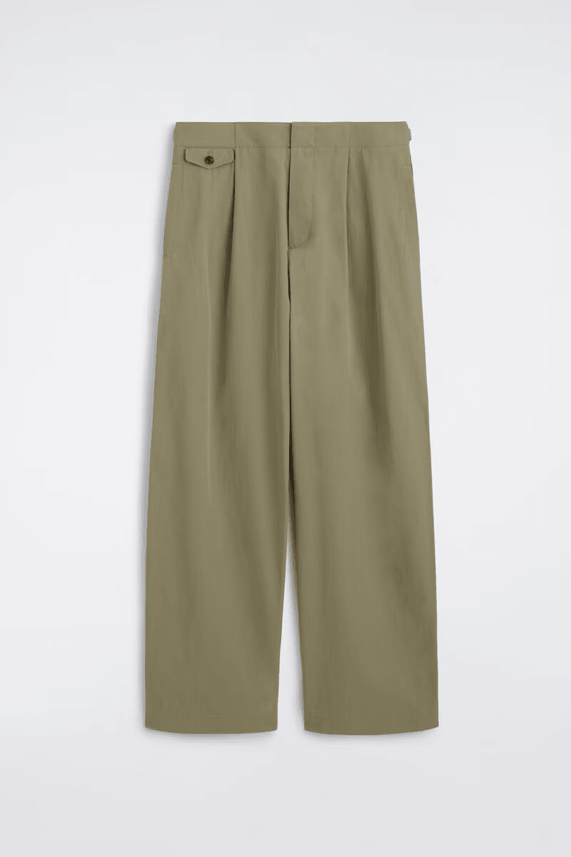 Pocket-Detail Relaxed-Fit Wide-Leg Pants