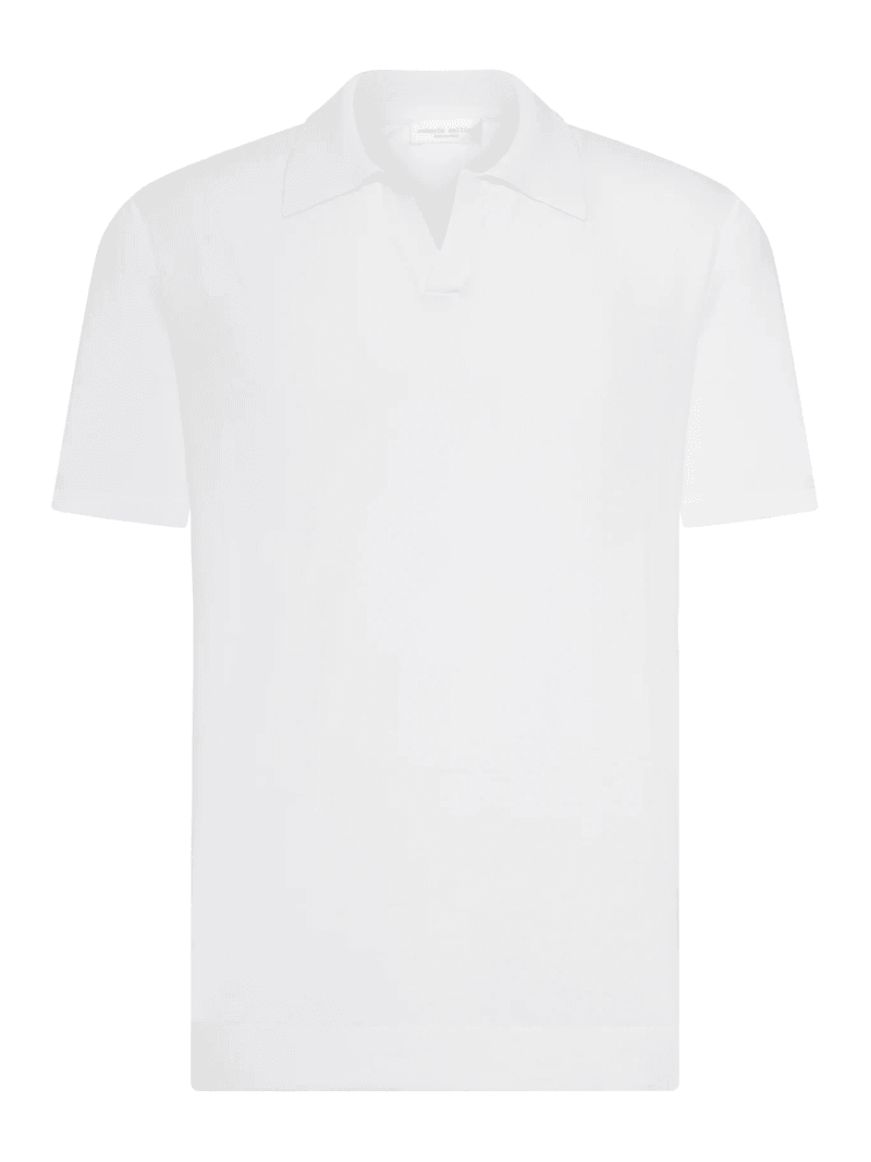 COTTON POLO SHIRT WITHOUT BUTTONS - Roberto Collina - Man