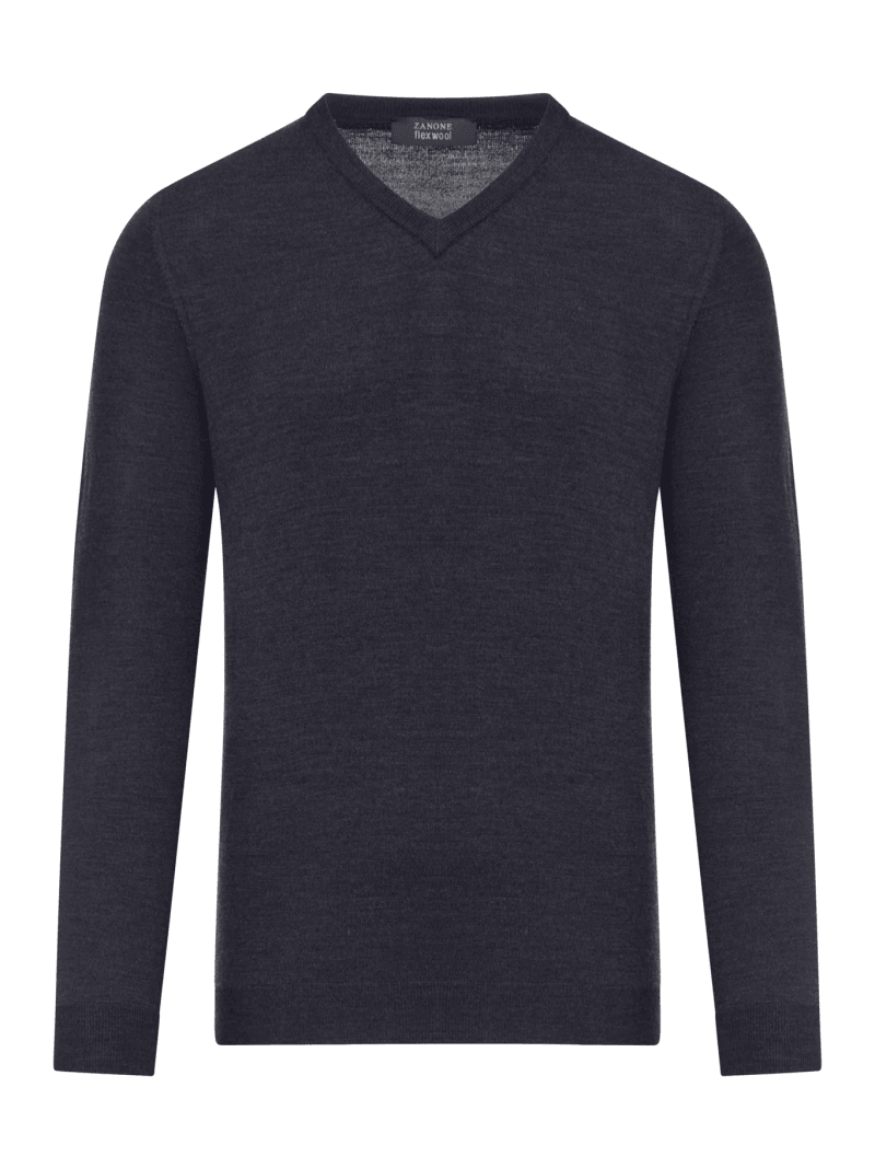 V-NECK SWEATER IN WOOL FLEX - Zanone - Man