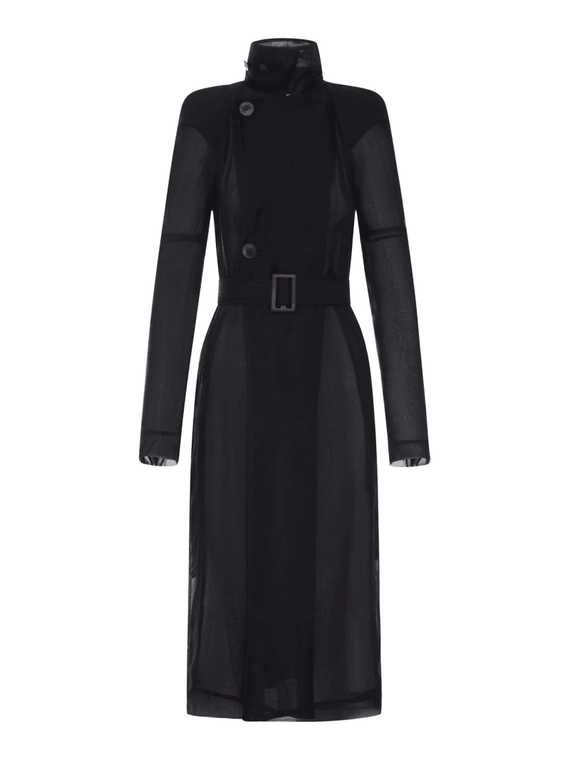 MARIA TRENCH COAT IN TRANSPARENT ORGANZA WITH BELT - Rick Owens - Woman