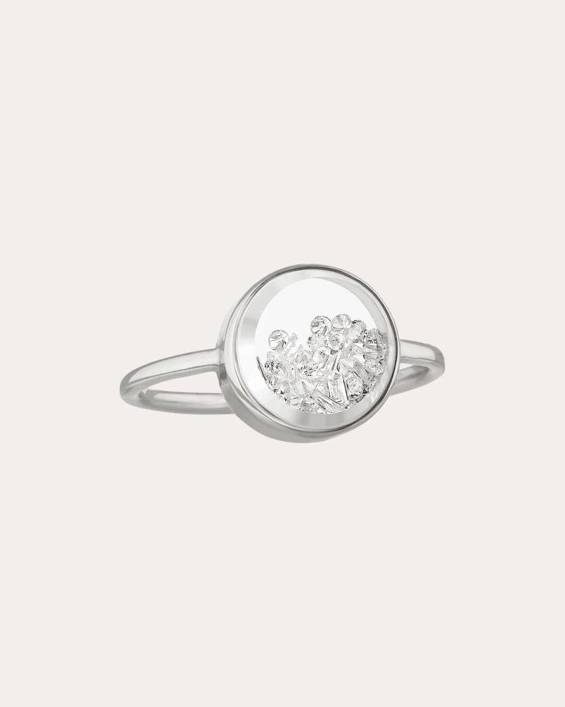 Moritz Glik Women's Diamond & 18k White Gold Core Shaker Ring 18K Gold