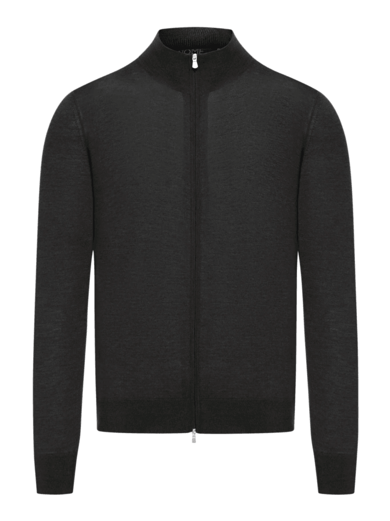 FULL ZIP SWEATER IN VIRGIN WOOL - Nome G - Man