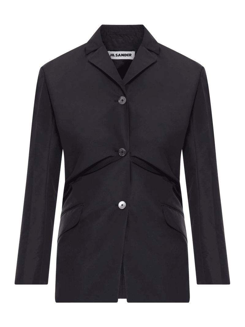 TAILORED BLAZER IN TECHNICAL FABRIC WITH BACK DRAPING - Jil Sander - Woman