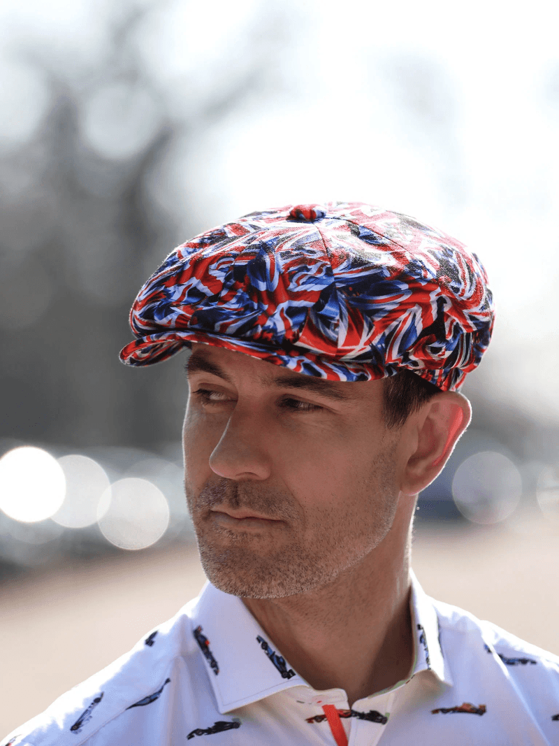 Union Jack Printed BUTTON-TOP Cap
