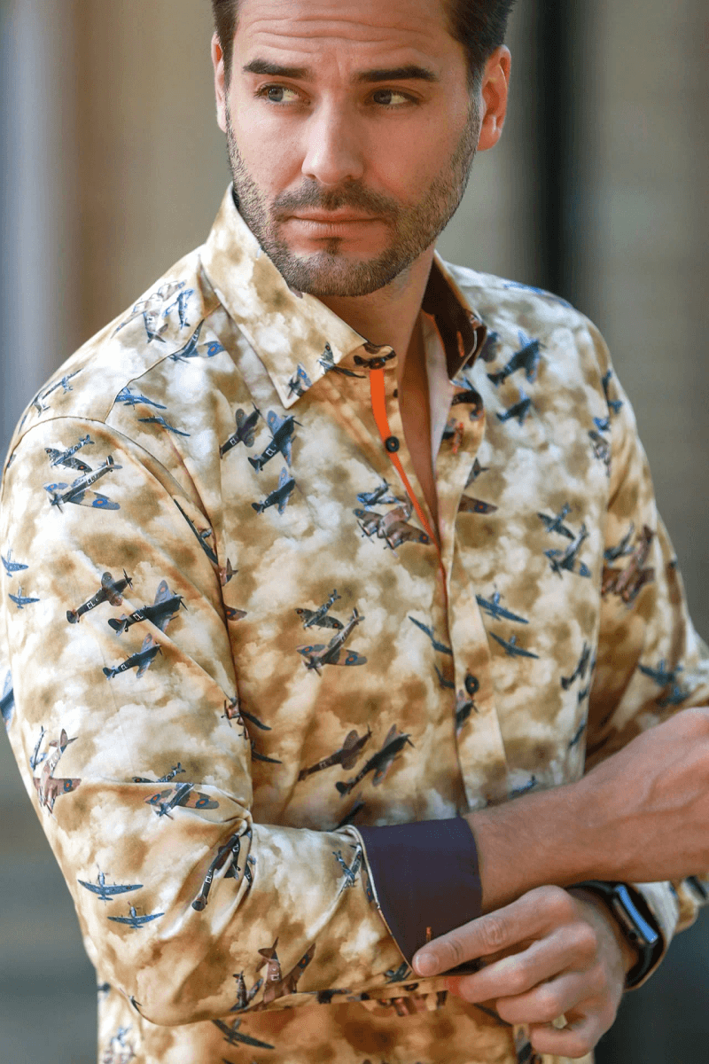 SUPERMARINE PLANE COMMEMORATIVE PRINT SHIRT