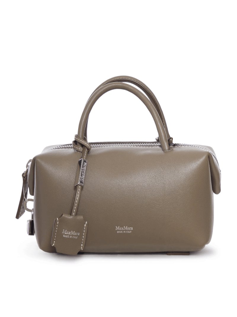 SMALL NATURAL LEATHER TOP HANDLE - Max Mara - Woman