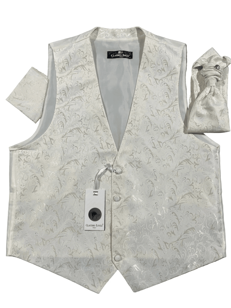 BAROQUE WAISTCOAT, CRAVAT AND HANDKERCHIEF SET