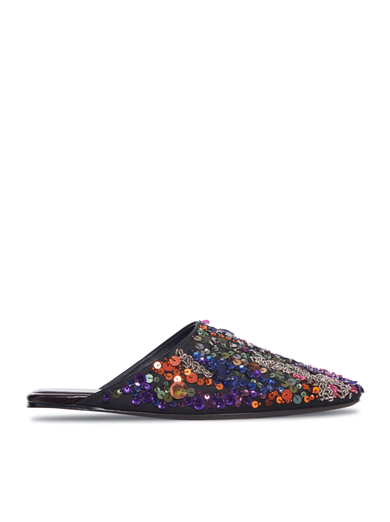 DECORATED SATIN CREPE MULE - Dries Van Noten - Woman