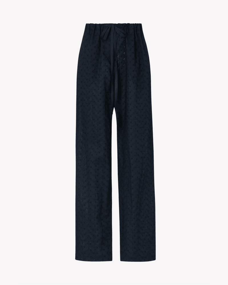 Broderie Summer Jogger - Navy Blue