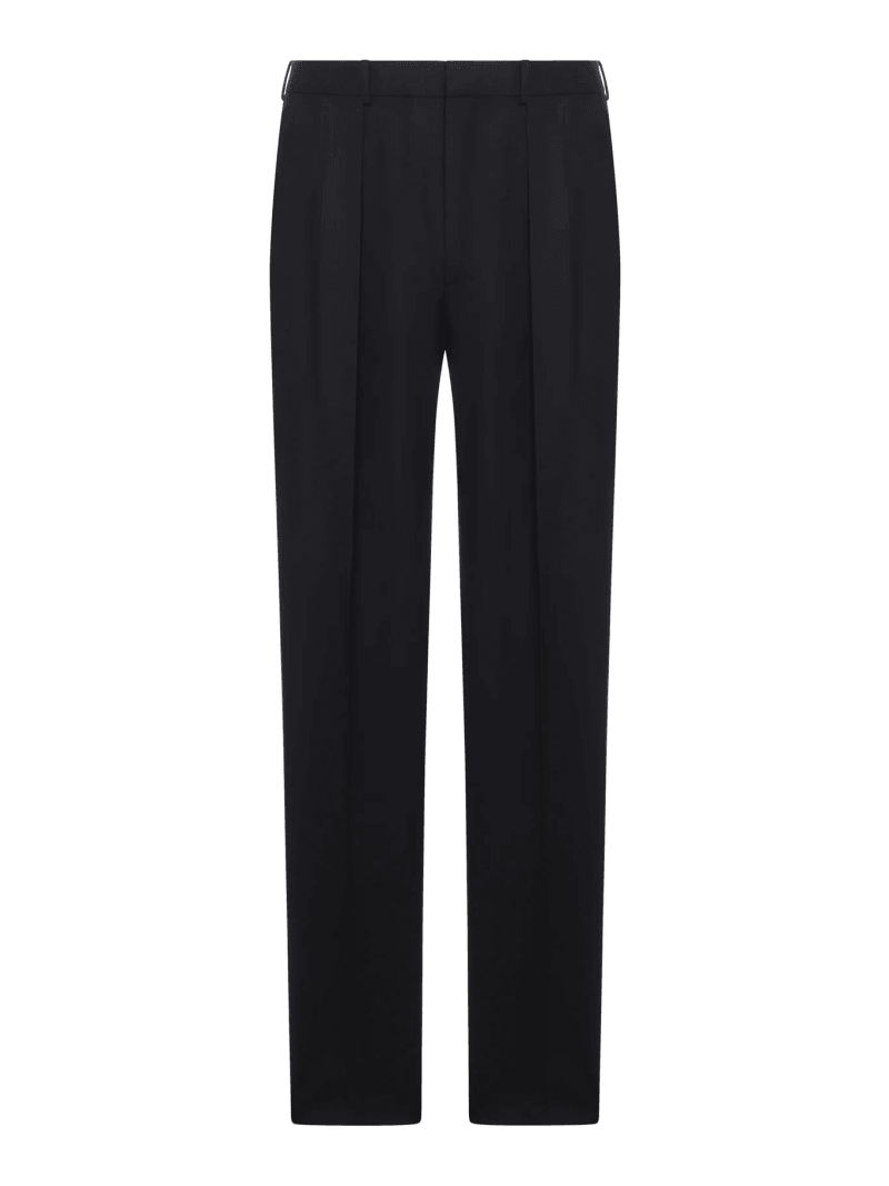 TAILORED TWILL TROUSERS WITH DOUBLE PLEAT - Tom Ford - Man