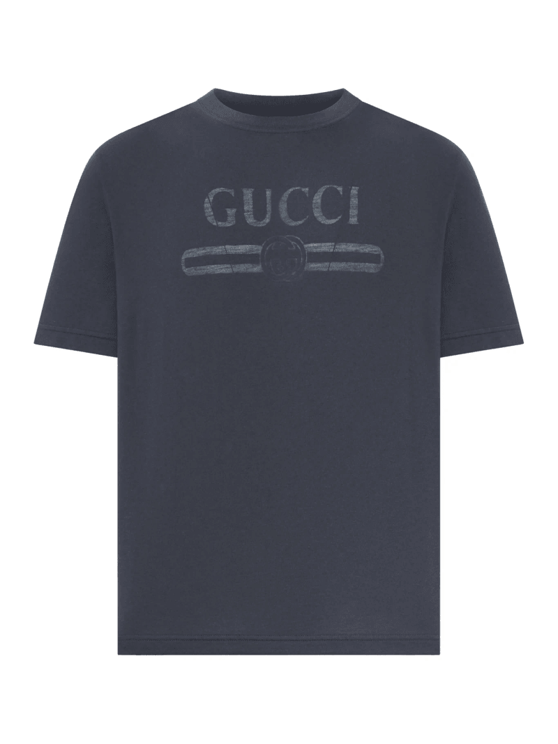 COTTON JERSEY T-SHIRT WITH DEVORÉ DETAIL - Gucci - Man