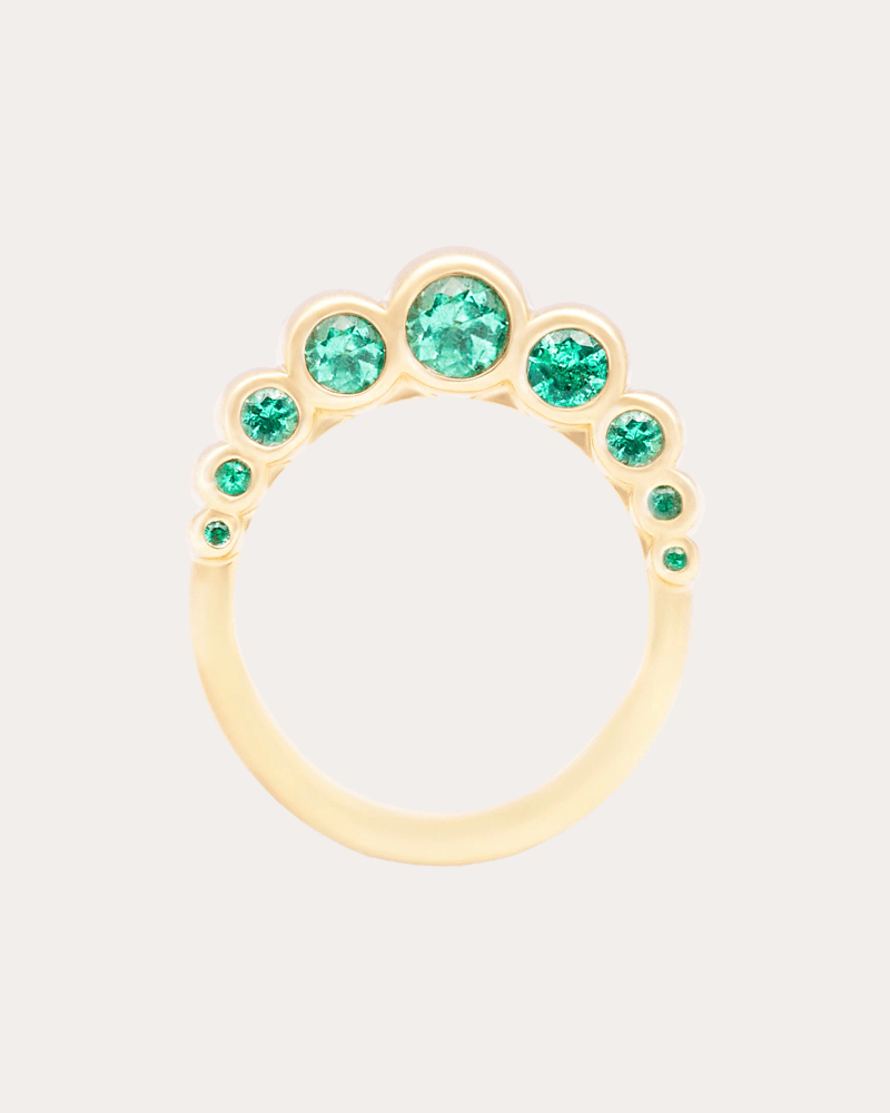 Campbell + Charlotte Women's Emerald & 14k Gold Evolve Bubble Ring