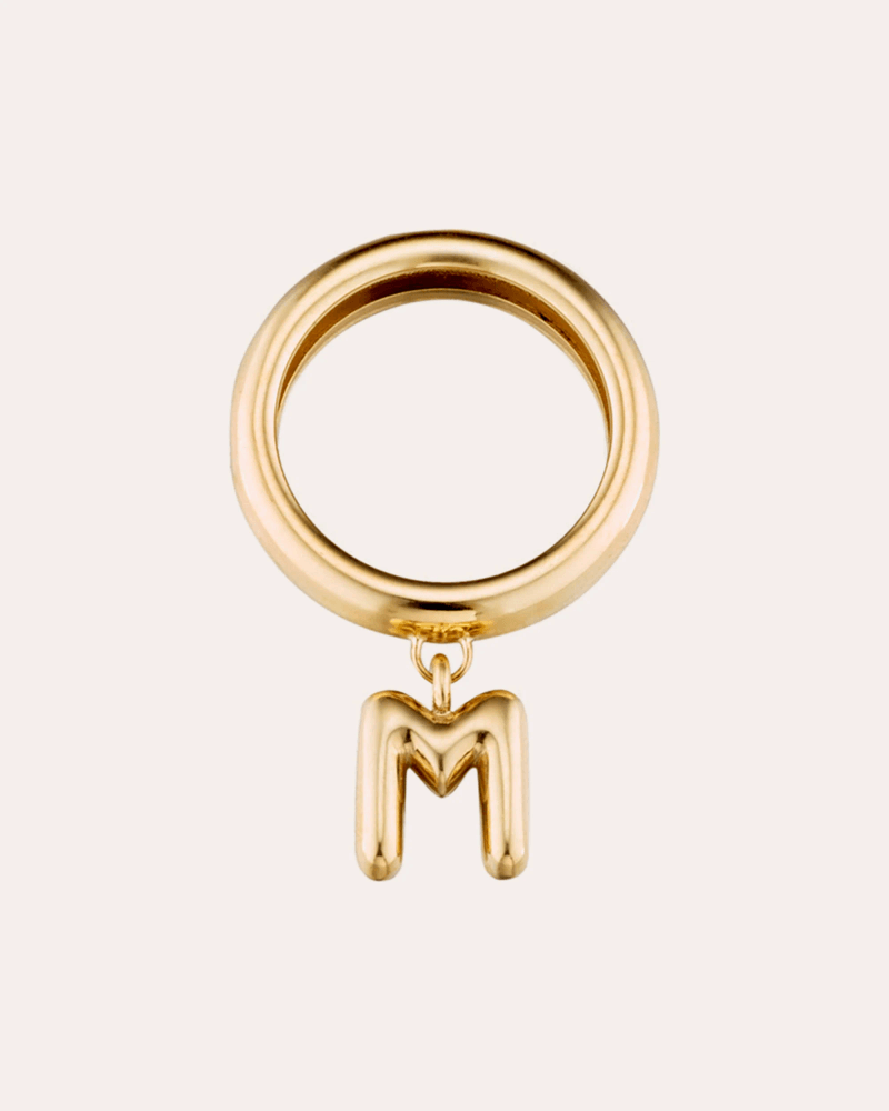 Elizabeth Moore Women's 14k Gold Puffy Initial Ring