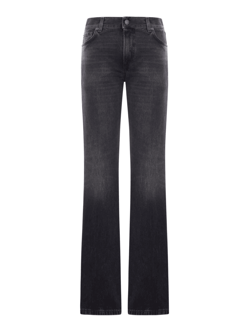 FIVE-POCKET JEANS IN WASHED DENIM - Haikure - Woman