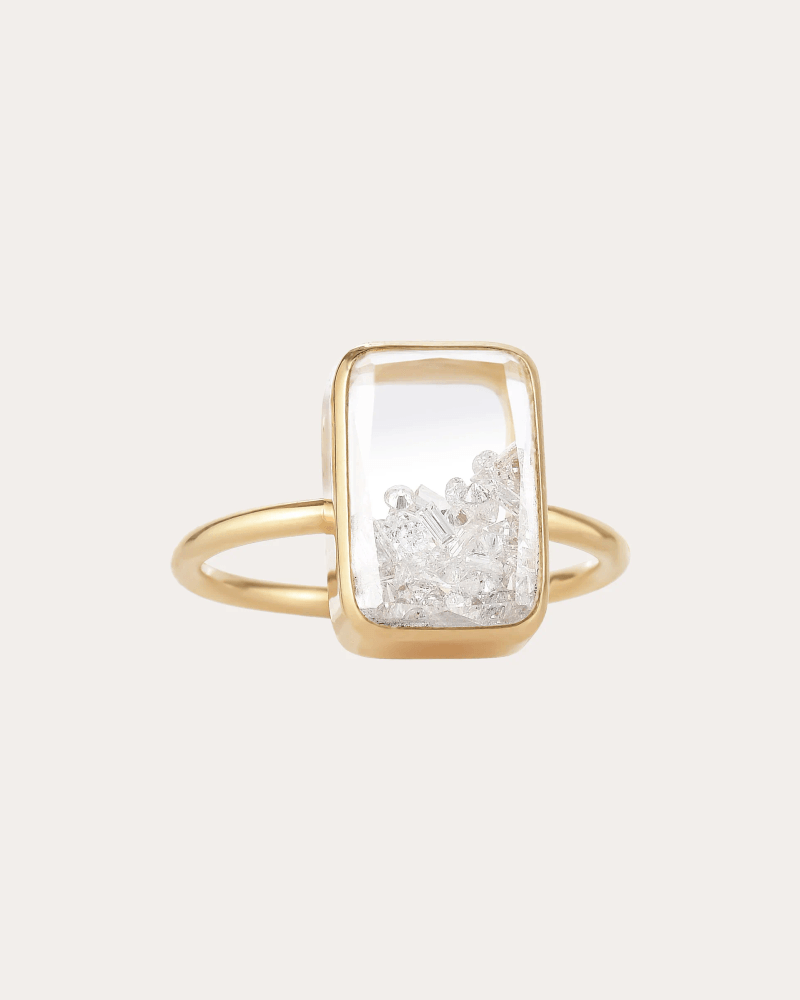 Moritz Glik Women's Diamond & 18k Gold Petite Ten Fourteen Shaker Ring in Yellow Gold