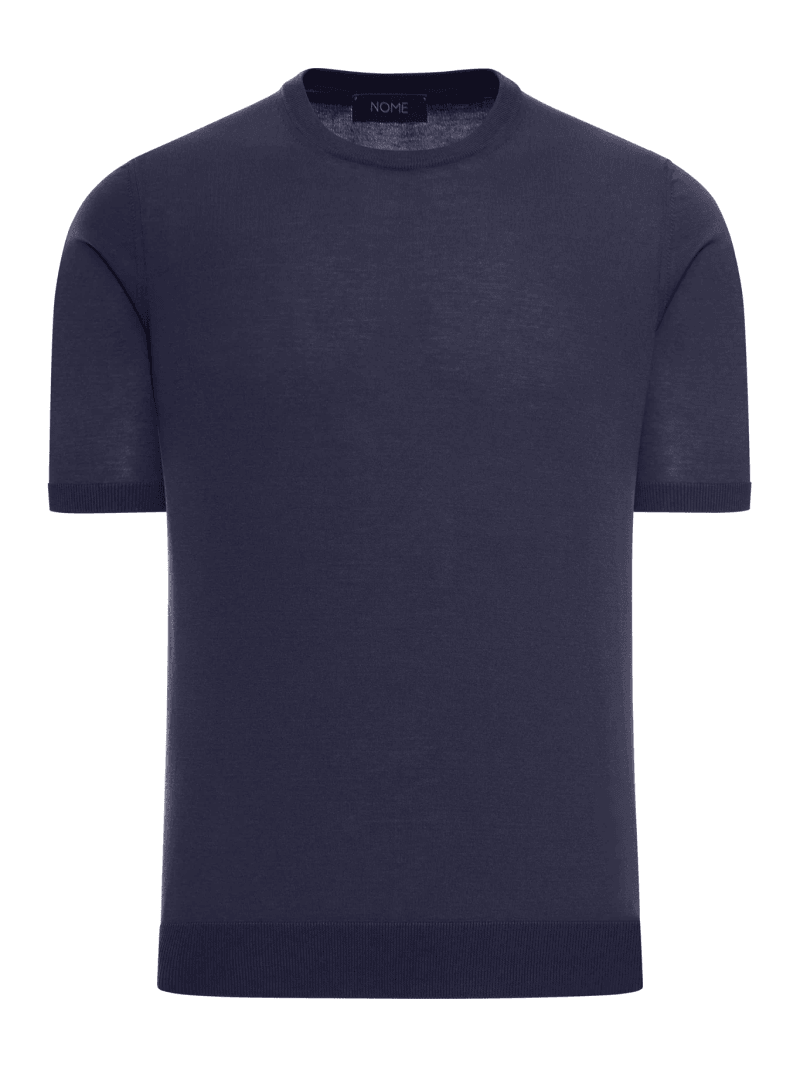 CREW NECK COTTON KNITTED T-SHIRT - Nome G - Man