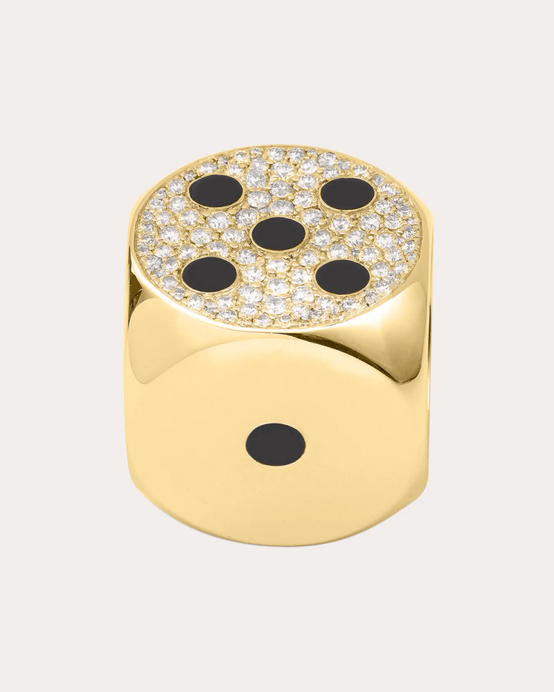 MYSTERYJOY Women's Diamond & 18k Gold Hasard Ring in Yellow Gold