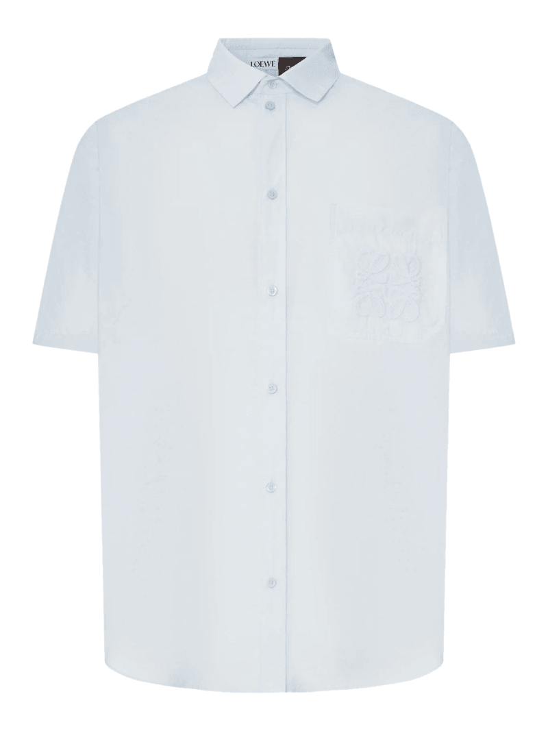 SHORT-SLEEVED TEXTURED POPLIN SHIRT - Loewe X Paula`s Ibiza - Man