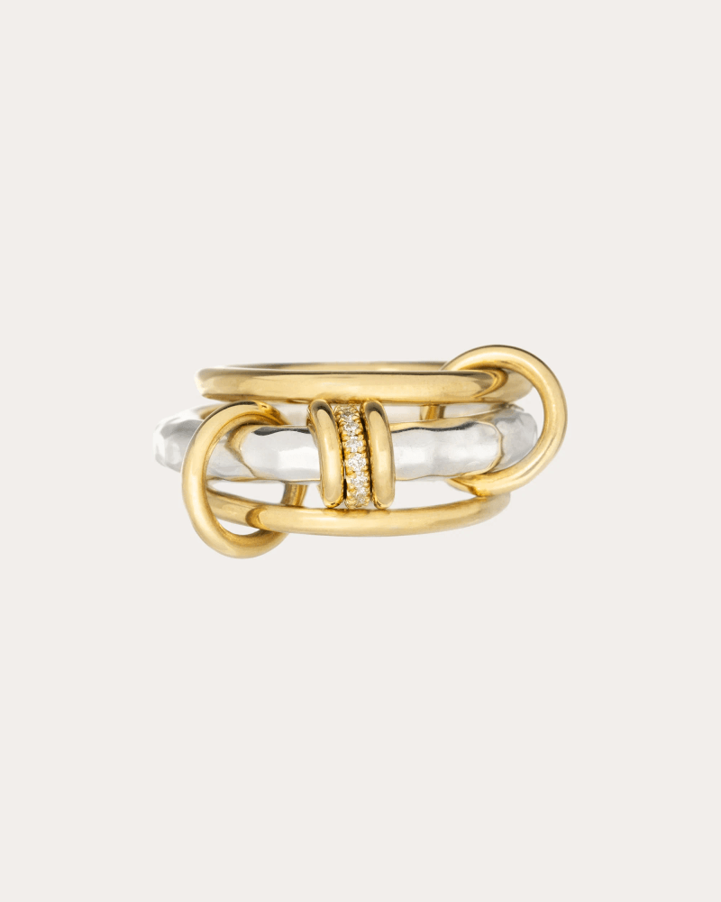 Spinelli Kilcollin Women's Diamond & 18k Gold Two-Tone Gemini Vulcan Ring in Gold/silver