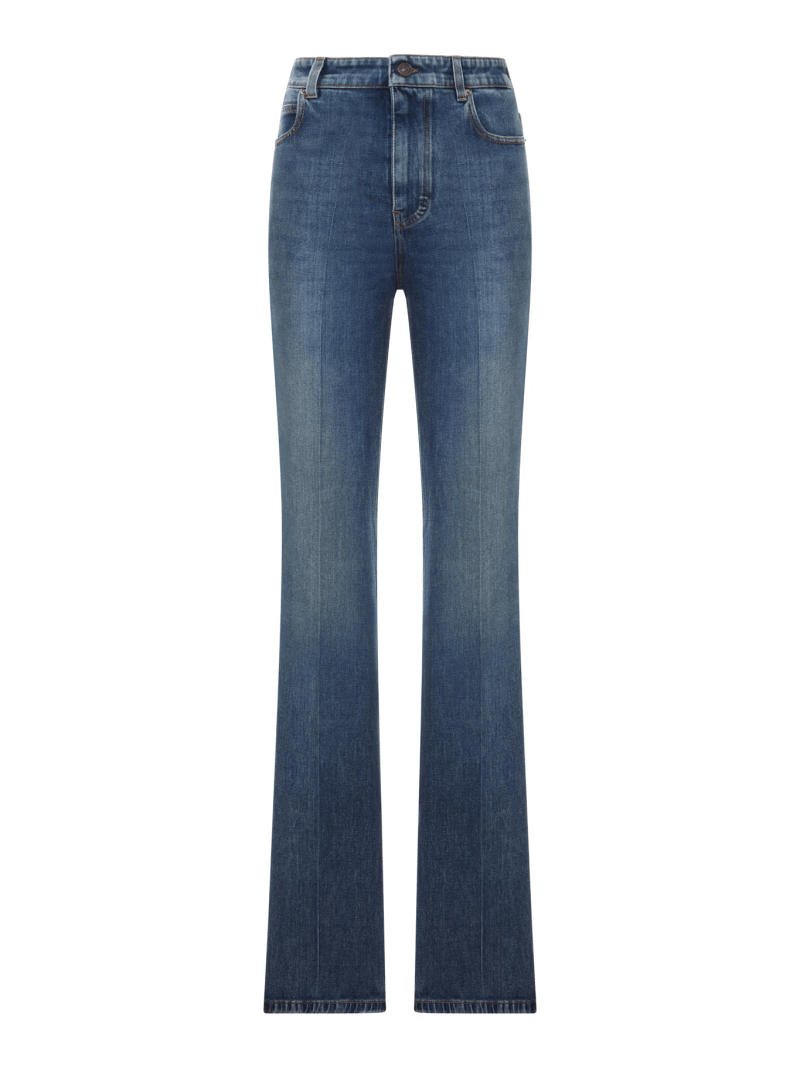 HIGH-WAISTED JEANS IN VINTAGE BLUE - Balenciaga - Woman