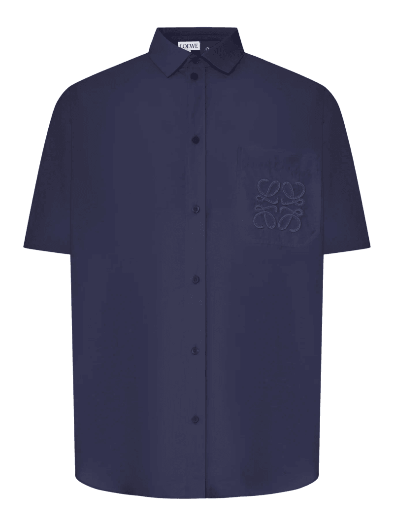 SHORT-SLEEVED TEXTURED POPLIN SHIRT - Loewe X Paula`s Ibiza - Man