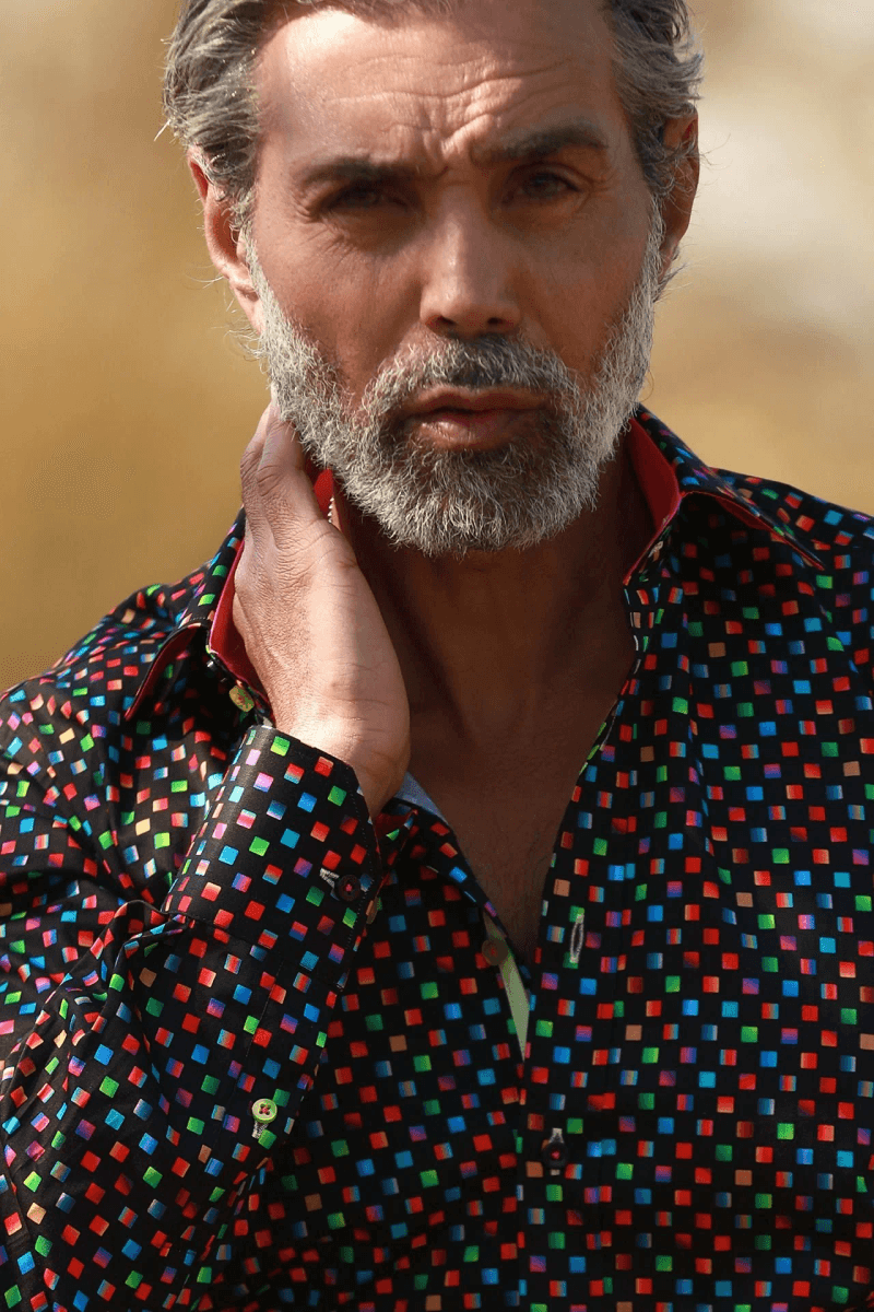 PIXEL MATRIX PRINT SHIRT