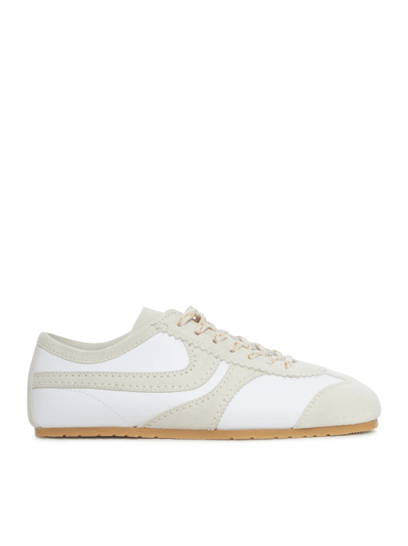TWO-TONE LEATHER AND SUEDE SNEAKERS - Dries Van Noten - Woman