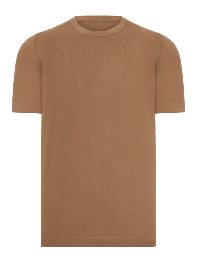 SHORT-SLEEVED COTTON KNITTED T-SHIRT - Nome G - Man