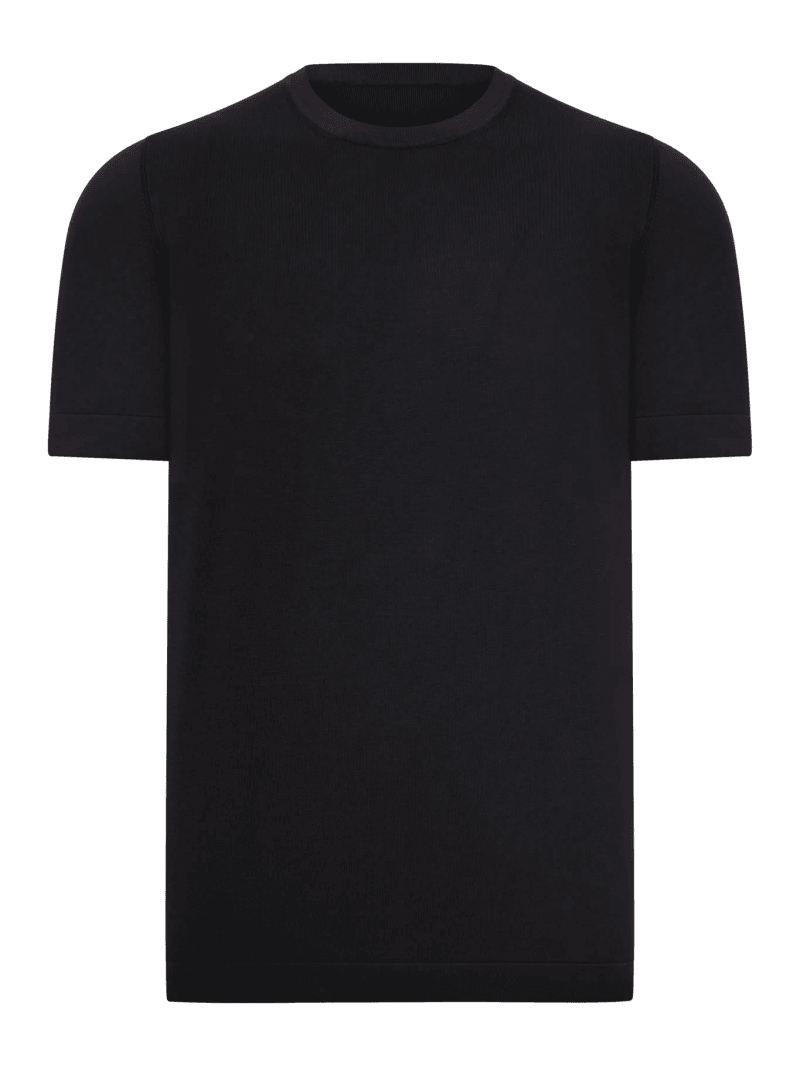 SHORT-SLEEVED COTTON KNITTED T-SHIRT - Nome G - Man