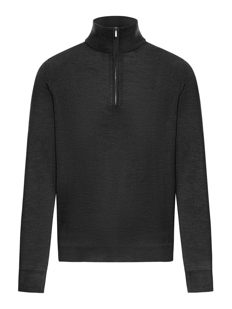 SWEATER WITH HALF ZIP IN WOOL FLEX - Zanone - Man