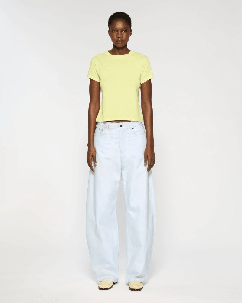 Barrel Leg Denim Jeans - Light Blue
